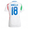 Italia Nicolo Barella #18 Bortedrakt Kvinner EM 2024 Kortermet